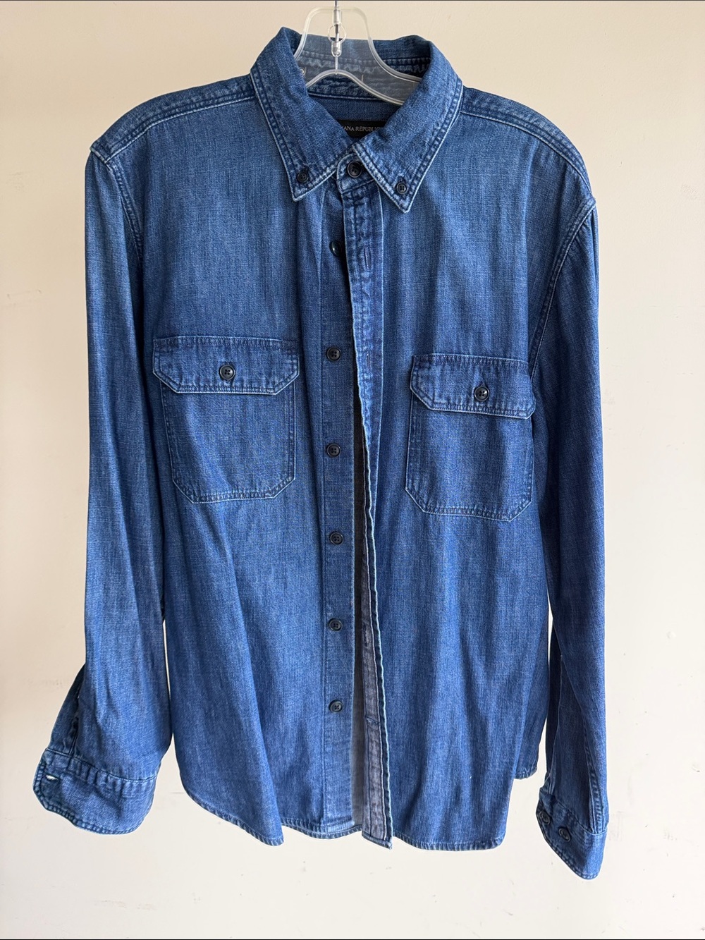 Banana Republic Medium Blue Denim Button-Up Shirt
